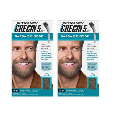 Imagem de KIT com 2 Tintura Grecin Barba e Bigode M-80 Castanho Claro