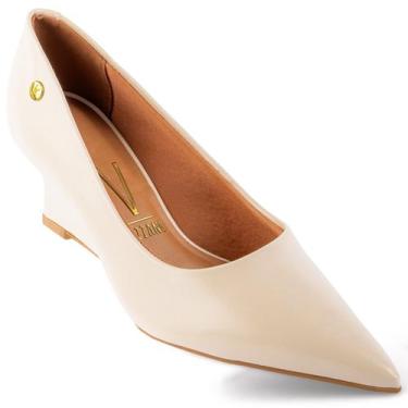 Imagem de Scarpin Vizzano Feminino Sandália Salto Confortável 1483, Off white, 3