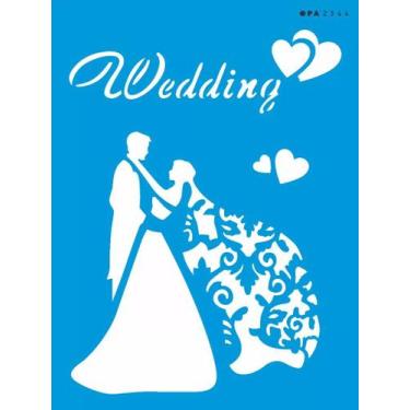 Imagem de Estencil 15x20 estamparia casamento opa2344 - OPA Criando Arte