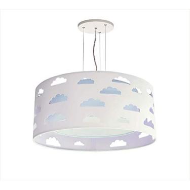 Imagem de LUSTRE INFANTIL PENDENTE NUVENS RECORTES AZUL BEBÊ 50X16