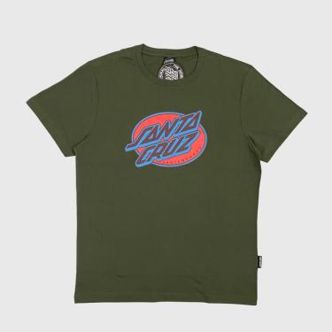 Imagem de Camiseta Santa Cruz Lined Oval Dot Verde