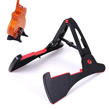 Imagem de Yajun Suporte vertical dobrável portátil para violino com gancho para violino para uso doméstico, com proteção segura para rack estável, preto