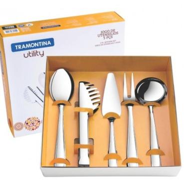 Imagem de Jogo Utensílios Aço Inox 5pçs Utility Tramontina