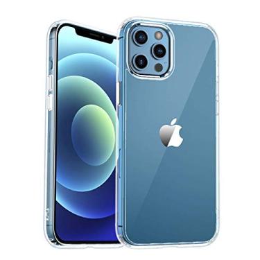 Imagem de Capa transparente CASEJOLY compatível com iPhone 12 Pro Max 6,7 polegadas 2020, [Anti-amarelamento] [grau militar] [antichoque] Capa protetora de policarbonato TPU premium compatível