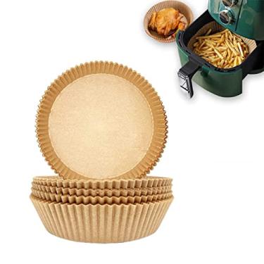 Imagem de Forro de papel descartável Air Fryer, forros antiaderentes descartáveis para fritadeira a ar, papel de cozimento para fritadeira a ar, à prova de óleo, pergaminho de grau alimentício para assar, assar micro-ondas, assar micro-ondas (30 peças)