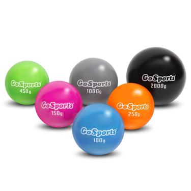 Imagem de GoSports Bolas de peso pliométricas para treinamento de beisebol e softball, pacote com 6 – bolas de peso variáveis para melhorar a potência e a mecânica – Conjunto Elite