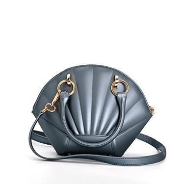 Imagem de Bolsas Transversais Pequenas e modernas para Mulheres Elegante Alça Superior Satchel Bolsa de Ombro com Zíper, Cinza