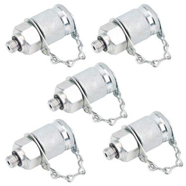 Imagem de Adaptador de teste hidráulico de 5 peças, conectores de acoplamento de teste de rosca, conector de medição de pressão, PT/PPT para teste de hidráulico (M81), componentes