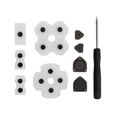 Imagem de Almofada de borracha de silicone condutora para PS4, kits de almofada de borracha de silicone condutora, com chave de fenda, almofada condutora de borracha de substituição, para