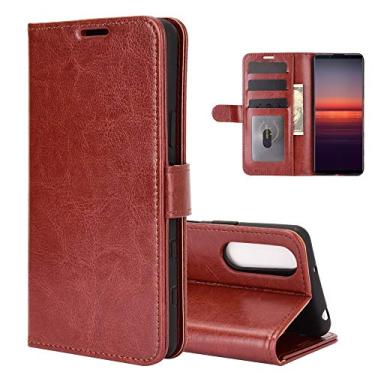 Imagem de HONGYAN Capa de telefone Para Sony Xperia 5 II R64 Textura Single Horizontal Flip Caixa Protetora Com Holder & Cartão Slots & Carteira & Follow Frame Capa protetora