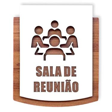 Imagem de Placa De Sinalização | Reunião - MDF 15x13cm