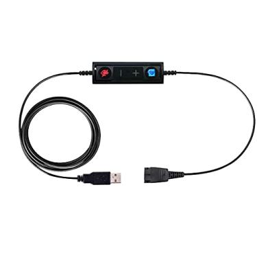 Imagem de Adaptador USB compatível com qualquer fone de ouvido Jabra de desconexão rápida (QD) com fio e inclui controle de volume e funcionalidade silenciosa (conecta o fone de ouvido ao PC, laptop e softphones)