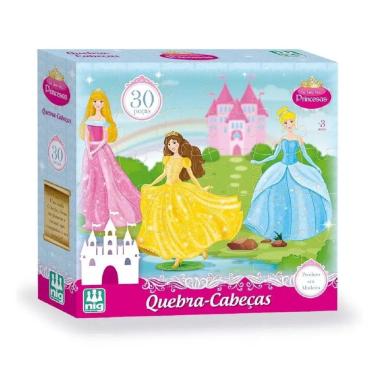 Quebra-Cabeça 60 Peças Princesas Disney 02163 - Grow - Happily Brinquedos