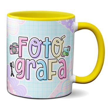 Imagem de Caneca Fotógrafa Profissional Presente Fotografia Câmera (Amarela)