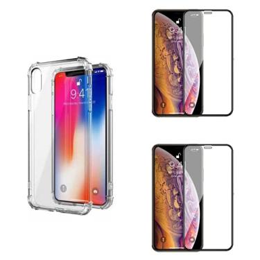 Imagem de Kit Capa Antishock + 2X Película Vidro 3D Compatível iPhone XS Max 6.5"