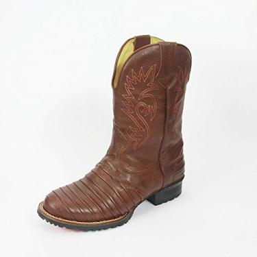 Imagem de bota masculina, estilo texas, em legitimo couro bovino, tipo floater soft, solado de borracha, forrada 37/44 modelo 902 (43, floater chocolate)