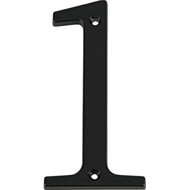 Imagem de Distinctions 843141, montagem alinhada, preto, 10 cm, número de casa 1