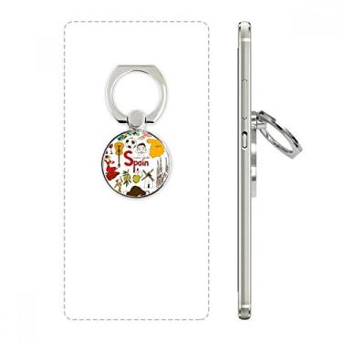 Imagem de Suporte de anel de telefone com bandeira nacional de animais da Espanha Landscap