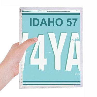 Imagem de Caderno com números de placa de licença de carro American USA com folhas soltas e diário recarregável