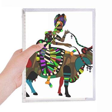 Imagem de Caderno de papel bovino com minoria chinesa, folha solta, diário recarregável, papelaria