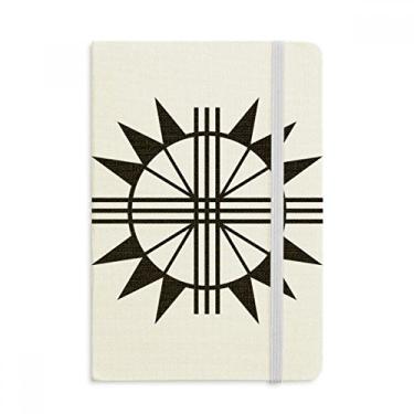 Imagem de Caderno com estampa abstrata de faraó do Egito Antigo com capa dura em tecido oficial diário clássico