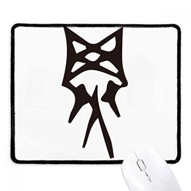 Imagem de Bone Inscription Tapete de borracha para jogos com sobrenome chinês Luo Mousepad com borda costurada
