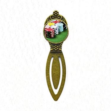 Imagem de Marcador de página com etiqueta verde para jogos de mesa retrô para escritório