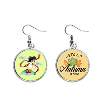 Imagem de Brinco de folha de outono com pingente de orelha infantil Animation Loveliness