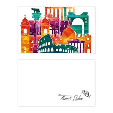 Imagem de Itália Roma Paisagem Alfândega Marco Cartão de agradecimento Papel Aniversário Agradecimento Casamento