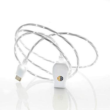 Imagem de Cabo Carregador Celular Luminoso USB Tipo C BRANCO