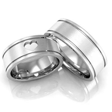 Imagem de ALIANÇA DE PRATA CORAÇÃO 8MM