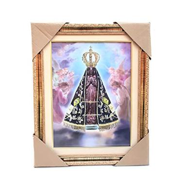 Imagem de Quadro Nossa Senhora Aparecida Com Vidro E Moldura 52X42 Cm
