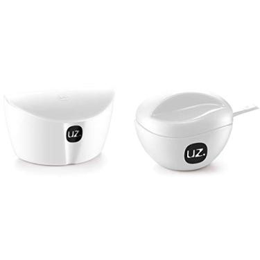 Imagem de Kit 2 Peças Para Cozinha Com Saleiro E Açucareiro Com colher BPA free UZ cor:Branco