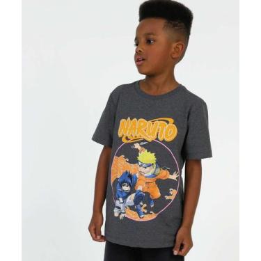 Imagem de Camiseta Infantil Estampa Frontal Naruto Tam 4 A 10