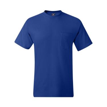 Imagem de Hanes Beefy-T camiseta de bolso adulto azul-royal profundo, Azul royal profundo, S