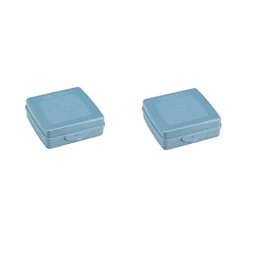 Imagem de Kit 2 Sanduicheiras C/Trava 12x4Cm Plástico Azul-SANREMO