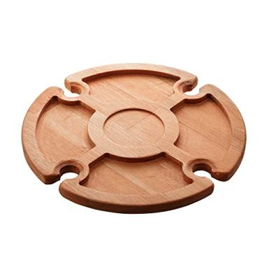 Imagem de PETISQUEIRA MADEIRA COM SUPORTE PARA TAÇA LIPTUS 37X16CM