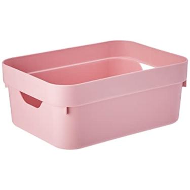 Imagem de Caixa Organizadora, Cube, Mini, Baixa, sem Tampa, Rosa Quartzo, OU