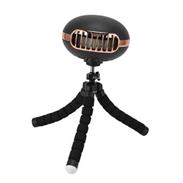 Imagem de Vomeko Ventilador de carrinho de bebê em forma de polvo, 3 velocidades de ar, alimentado por USB/bateria, ventilador portátil portátil, 3W, clipe compatível com carrinhos, berços e cercadinhos, flexível e silencioso. (Preto)