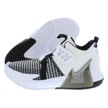 Imagem de Nike Lebron Witness VII (criança grande), Branco/prata metálico/preto e branco, 16