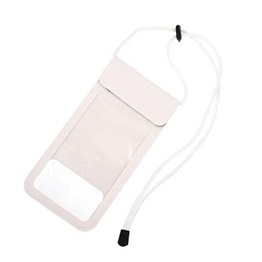 Imagem de Garneck 1 pç bolsa impermeável para pescoço cordão de telefone bolsa seca bolsa de celular suporte de telefone celular cordão bolsa para celular bolsa de celular bolsa de PVC branco multifuncional com