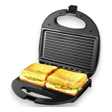 Imagem de Sanduicheira Elétrica Antiaderente Fast Grill Preto 110v