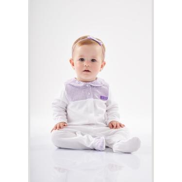 Imagem de Infantil - Macacão Essentials Longo Feminino para s em Suedine Up Baby Branco  menina