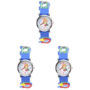 Imagem de SOIMISS 3 Pçs Relógio Infantil Relógios De Pulso Crianças Meia Stuffers Crianças Relógio De Quartzo Exercício Relógio Temporizador Relógio 3D Crianças Relógio Alunos Fivela Material Aço