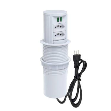 Imagem de Torre Multiplug Automático 2 Tom 10a + 2 usb 4.9A + Indução