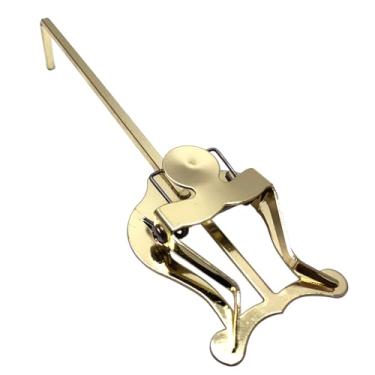 Imagem de TUOREN Clipe de partitura para chapeamento de metal para chapeamento de lira de marcha para trompete (dourado)