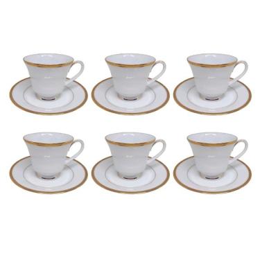 Imagem de Jogo de xícaras chá em porcelana Noritake Toorak Gold 6 peças