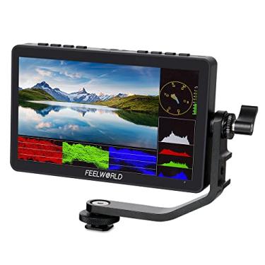 Imagem de FEELWORLD F5 Pro V2 5,5 polegadas tela sensível ao toque DSLR monitor de campo com 3D LUT F970 kit externo instalação para transmissão sem fio de energia IPS FHD1920x1080 4K saída de entrada HDMI 5V Tipo-c braço de inclinação de entrada
