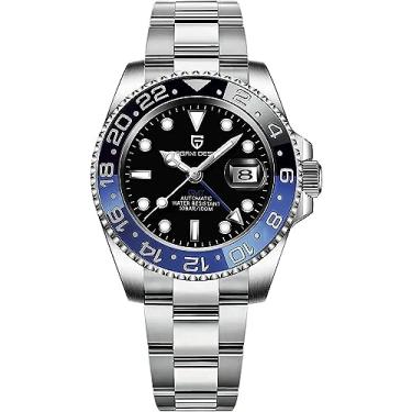 Imagem de CADISEN Pagani Design 1662 GMT Relógio Mecânico Automático Masculino Aço Inoxidável Vidro Safira Mergulhador Relógio Masculino Esportivo 40 mm Data 100M Impermeável Reloj Hombre, Preto, azul, Mecânico