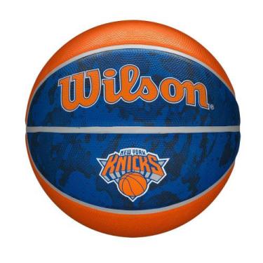 Imagem de Bola De Basquete Nba New York Knicks Wilson Team Tiedye 7 Cor Laranja